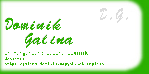 dominik galina business card